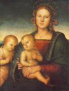 PERUGINO, Pietro Madonna with Child and Little St John af Spain oil painting reproduction
